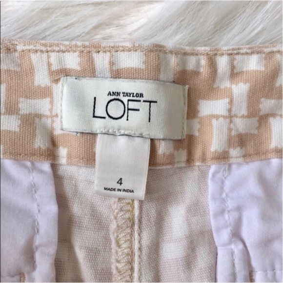 •LOFT• geo print twill shorts - Picture 3 of 4